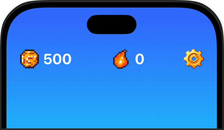 Capçalera de l'APP amb les estadístiques de la jornada